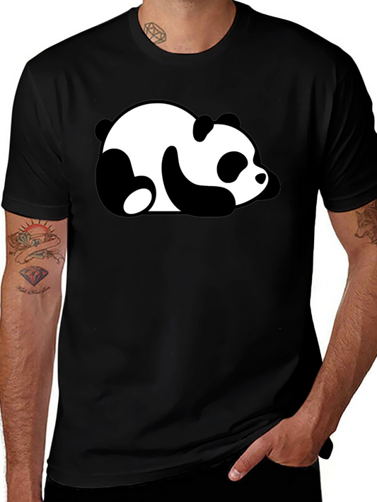 Lazy Panda Graphic Black T-Shirt