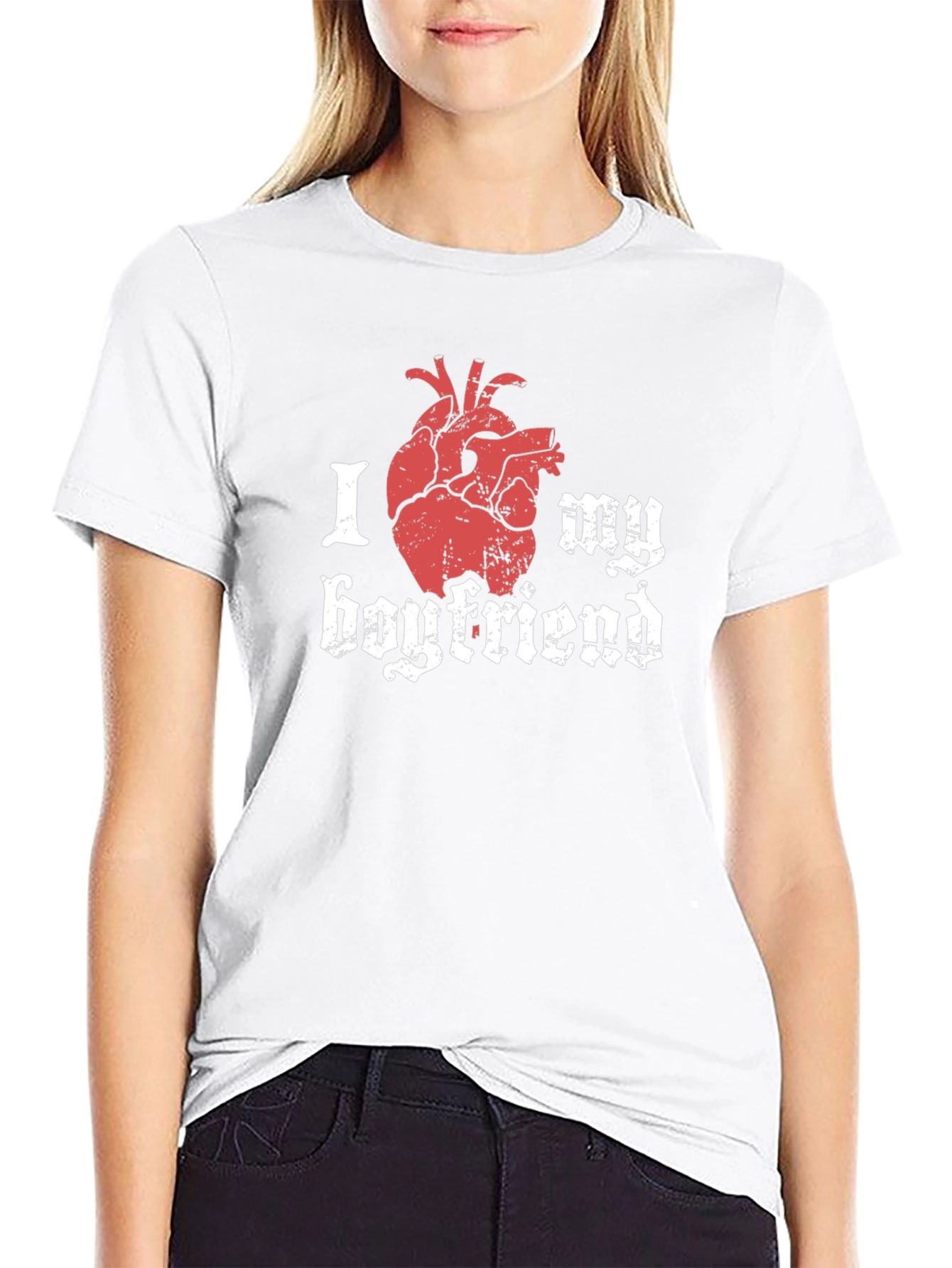 I Heart My Boyfriend T-Shirt - Novelty Graphic Tee