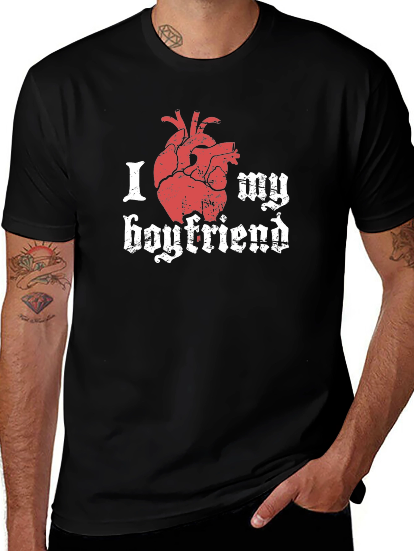 I Heart My Boyfriend T-Shirt - Novelty Graphic Tee