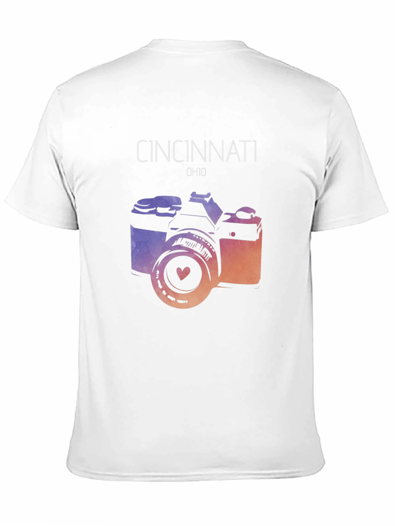 Cincinnati OH Retro Camera Graphic T-Shirt