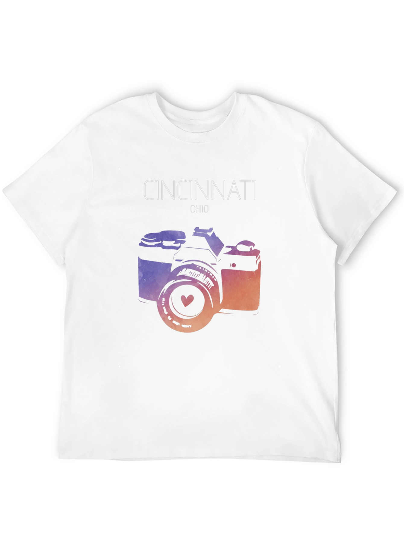 Cincinnati OH Retro Camera Graphic T-Shirt