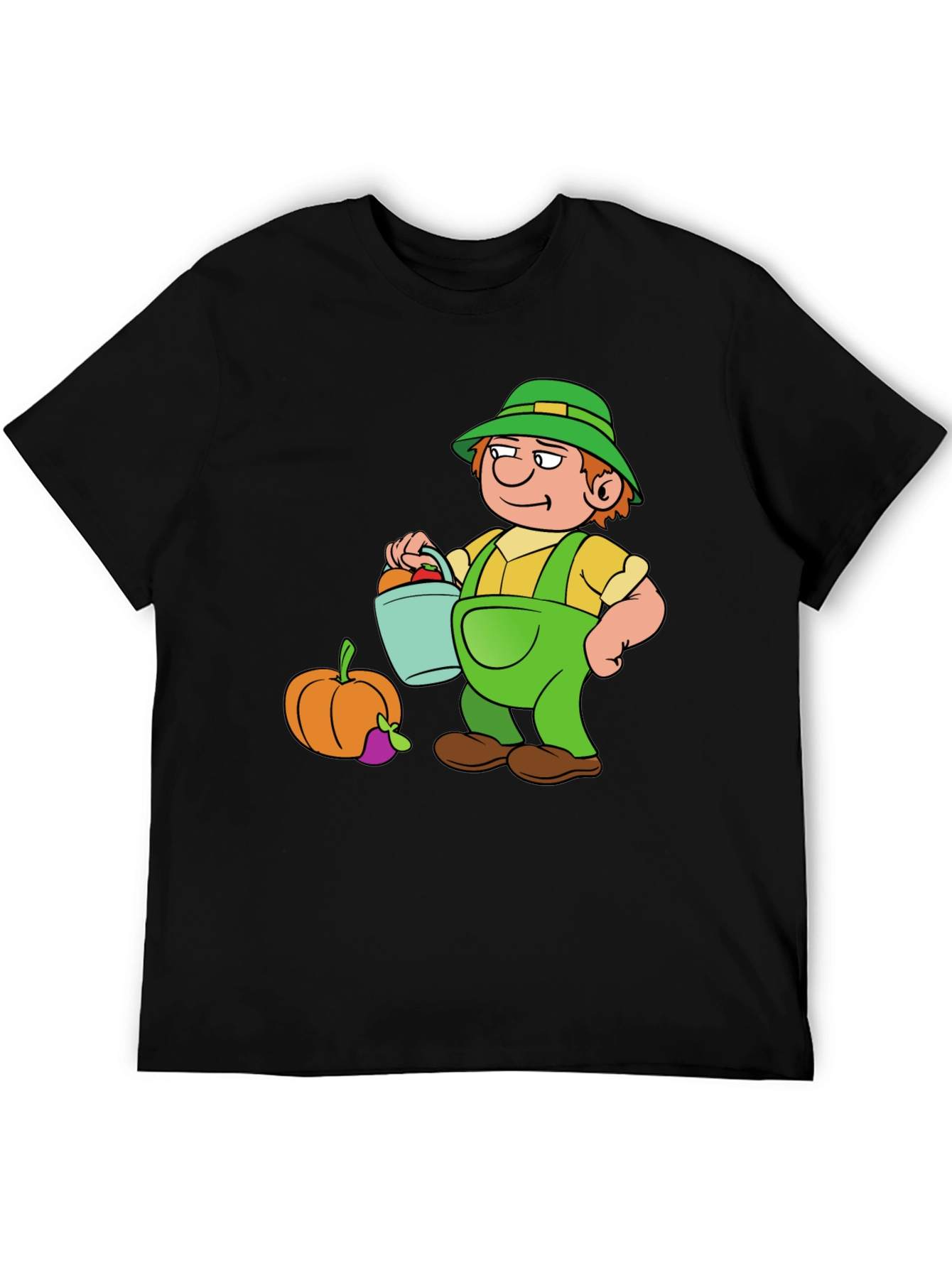 Cartoon Farmer Graphic Tee - Harvest Time!