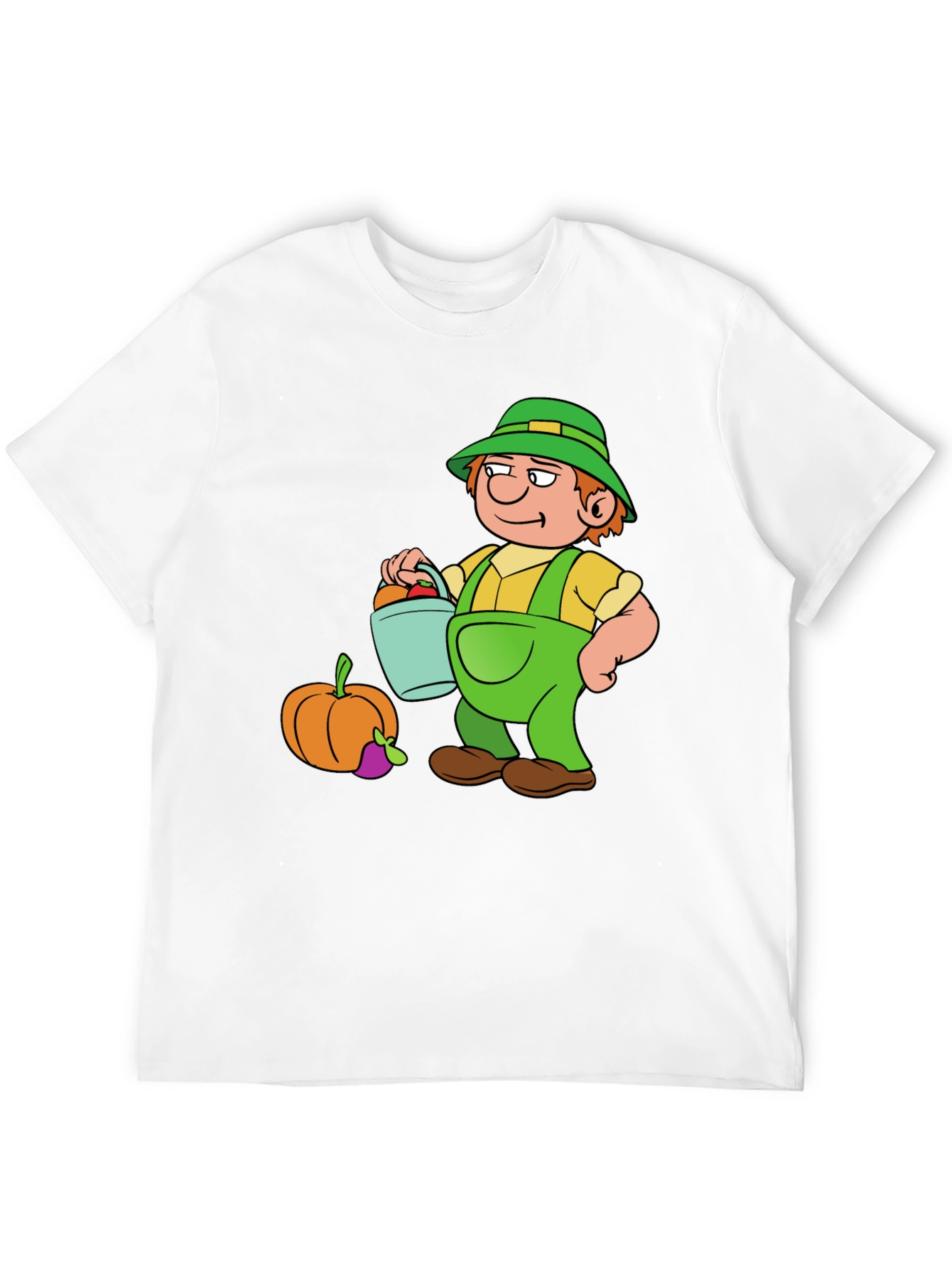Cartoon Farmer Graphic Tee - Harvest Time!