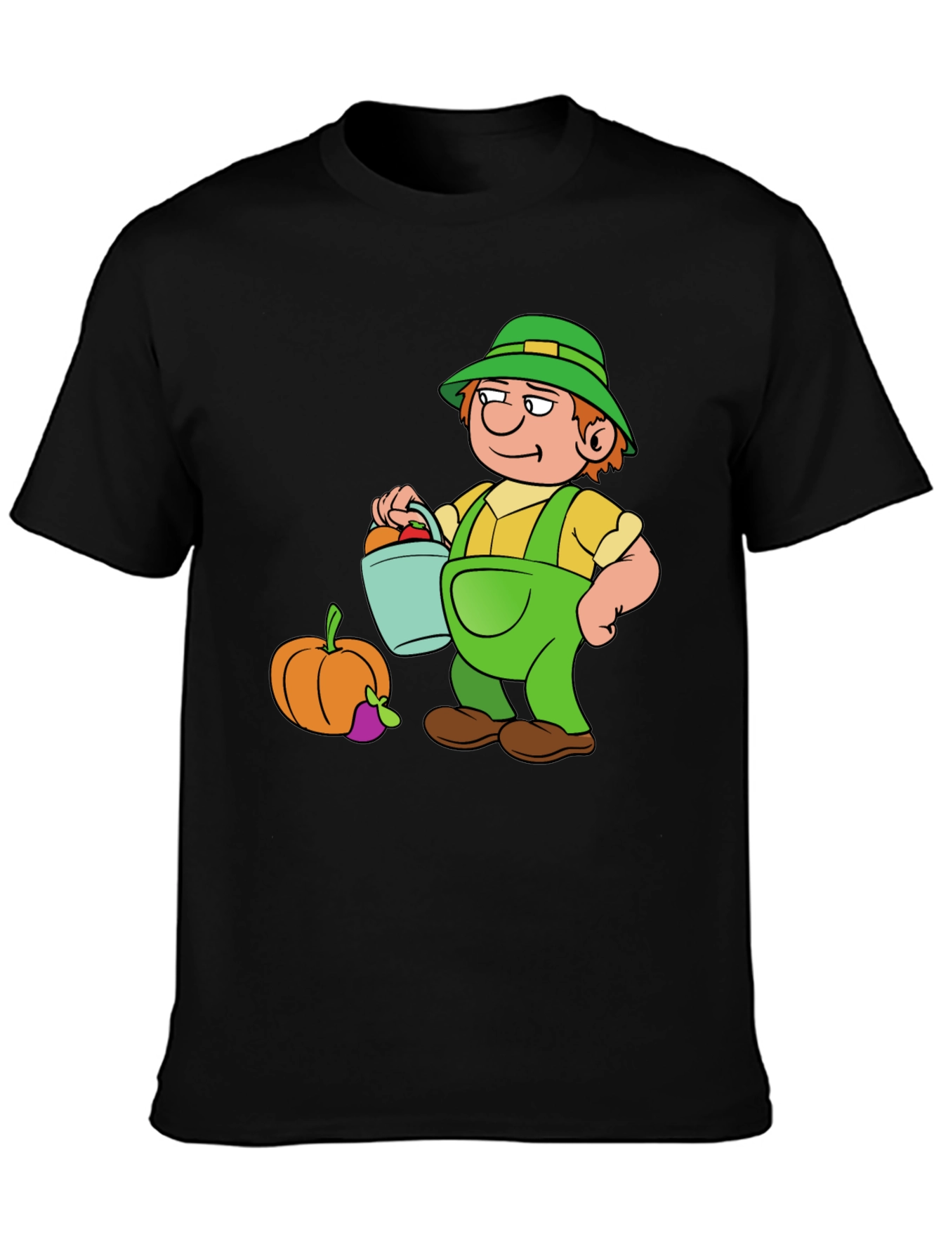 Cartoon Farmer Graphic Tee - Harvest Time!