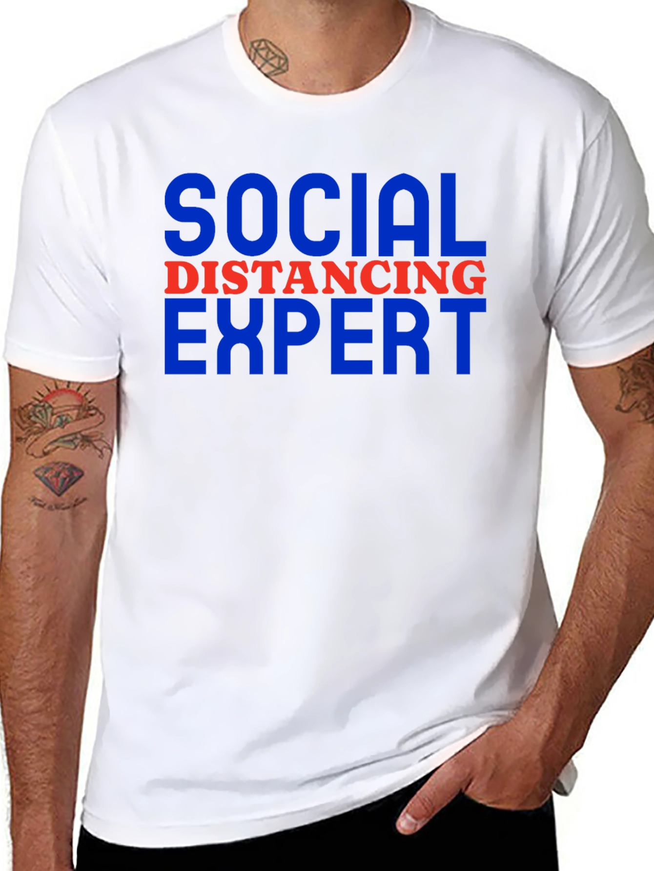 Social Distancing Expert T-Shirt Funny Slogan Tee