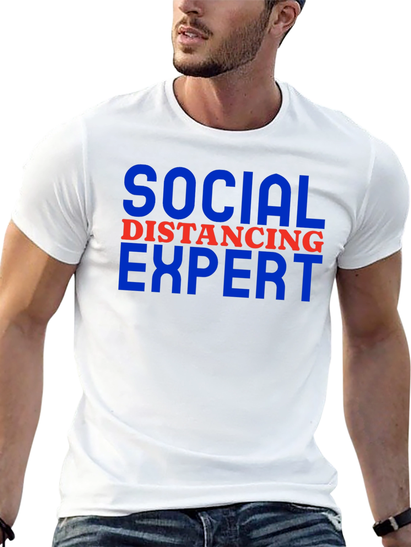 Social Distancing Expert T-Shirt Funny Slogan Tee