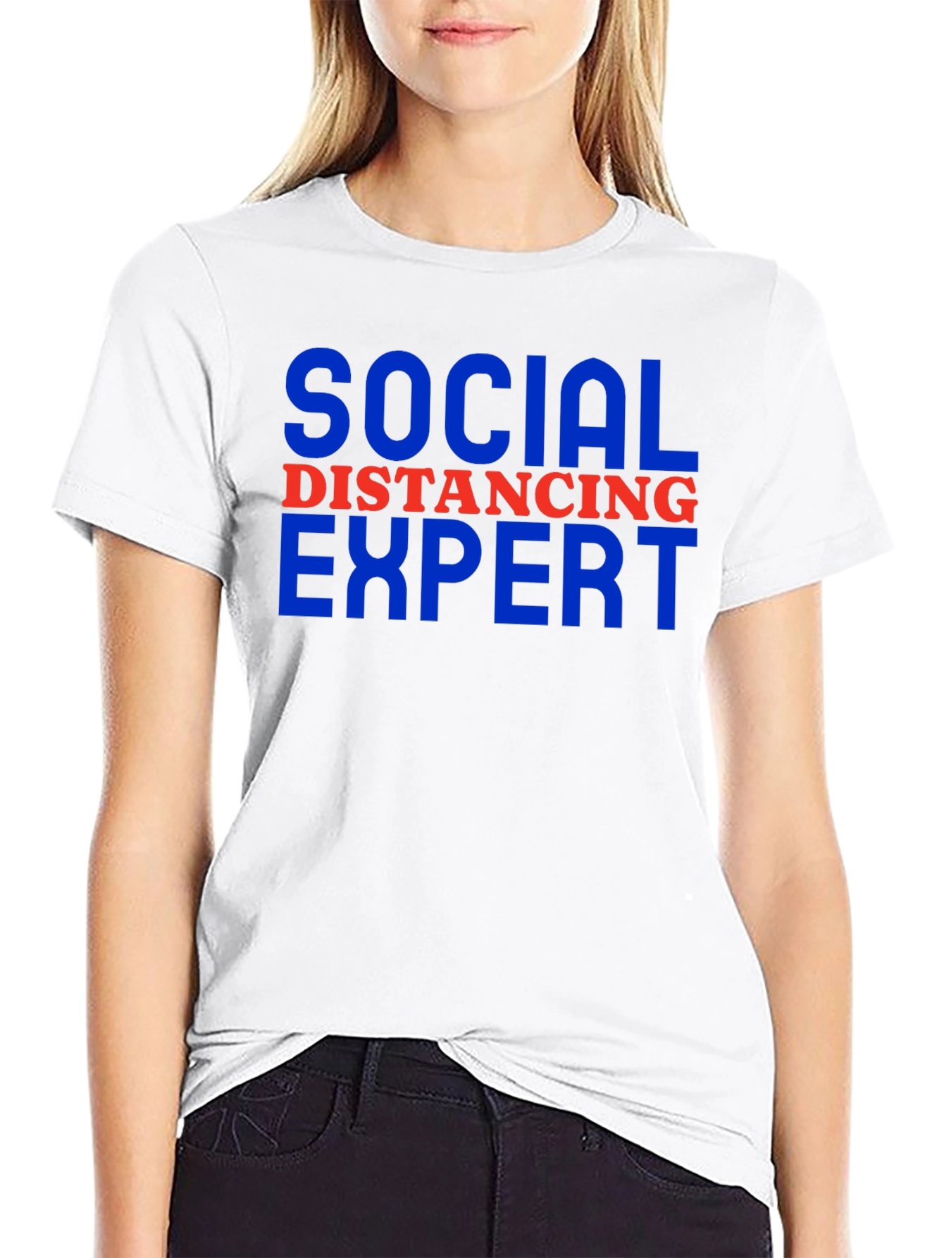 Social Distancing Expert T-Shirt Funny Slogan Tee
