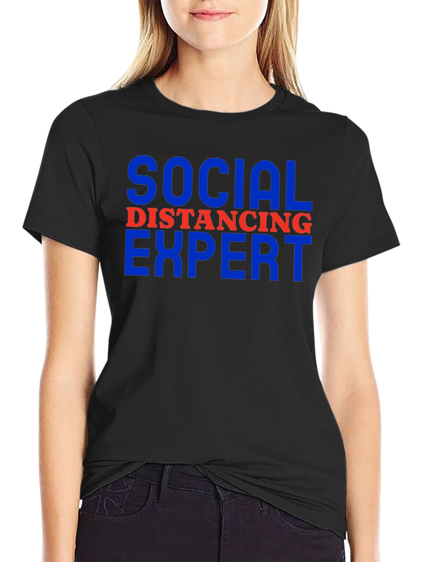 Social Distancing Expert T-Shirt Funny Slogan Tee