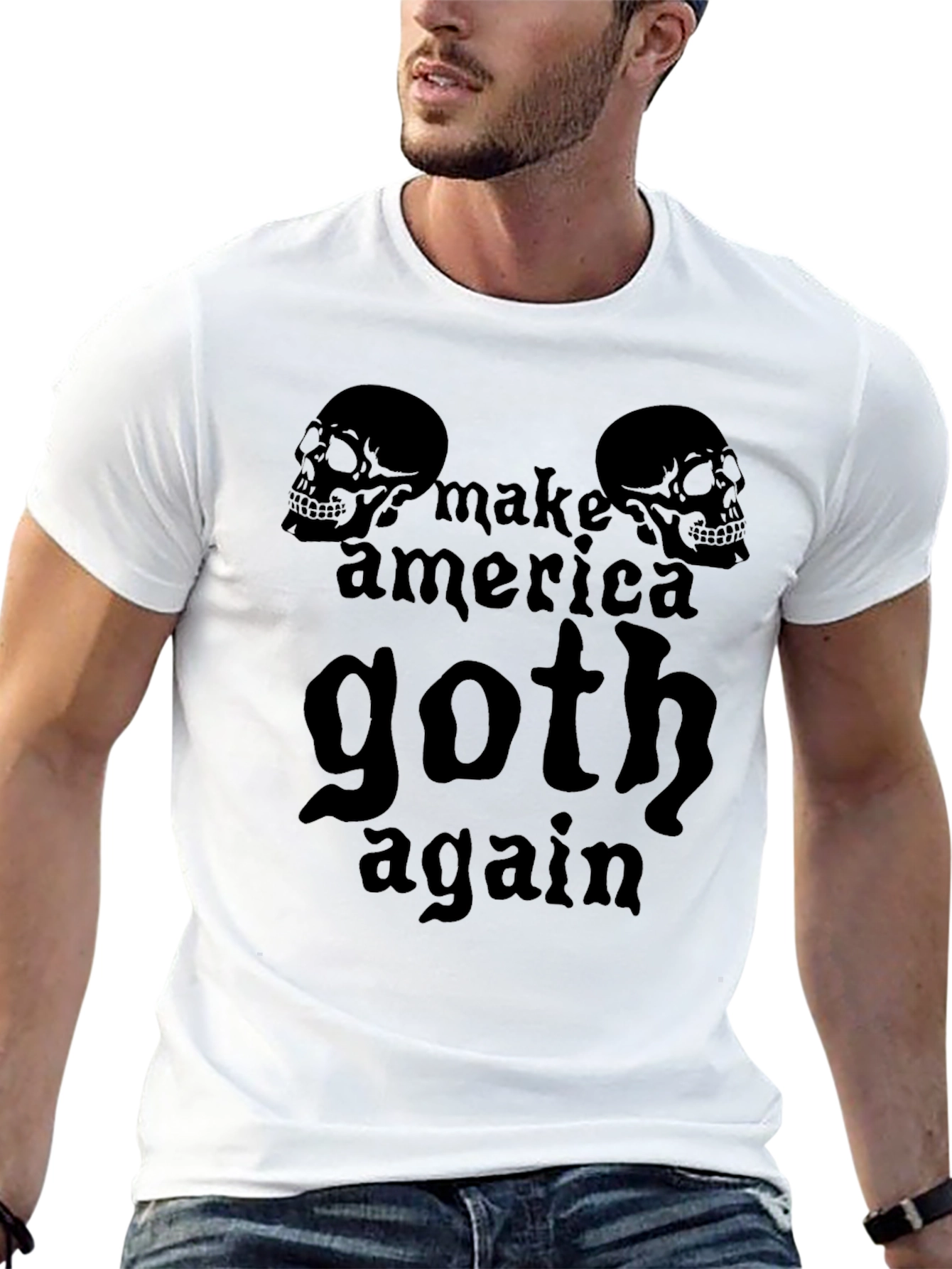 Make America Goth Again T-Shirt Skull Graphic Tee