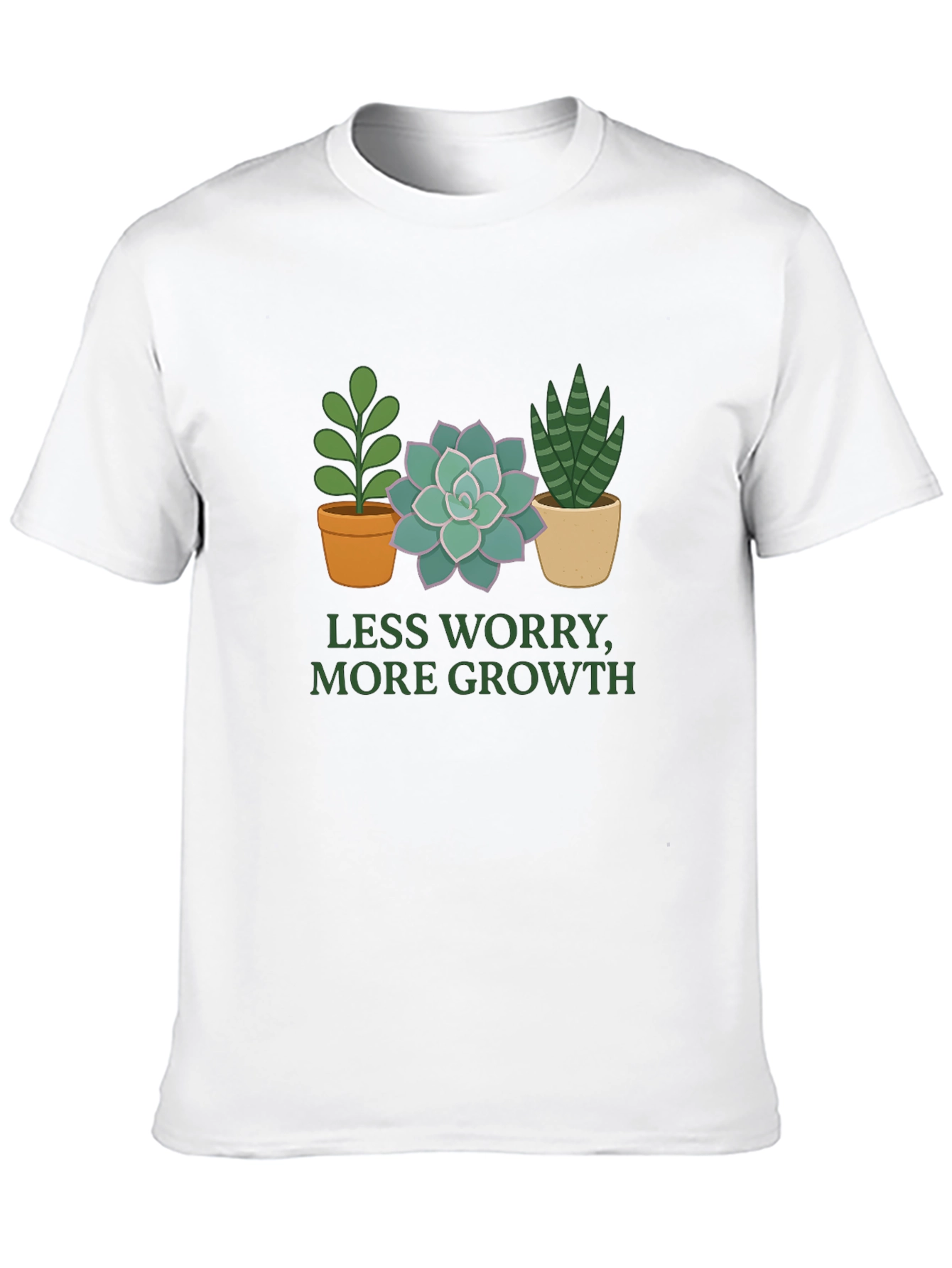 Less Worry More Growth Plant T-Shirt