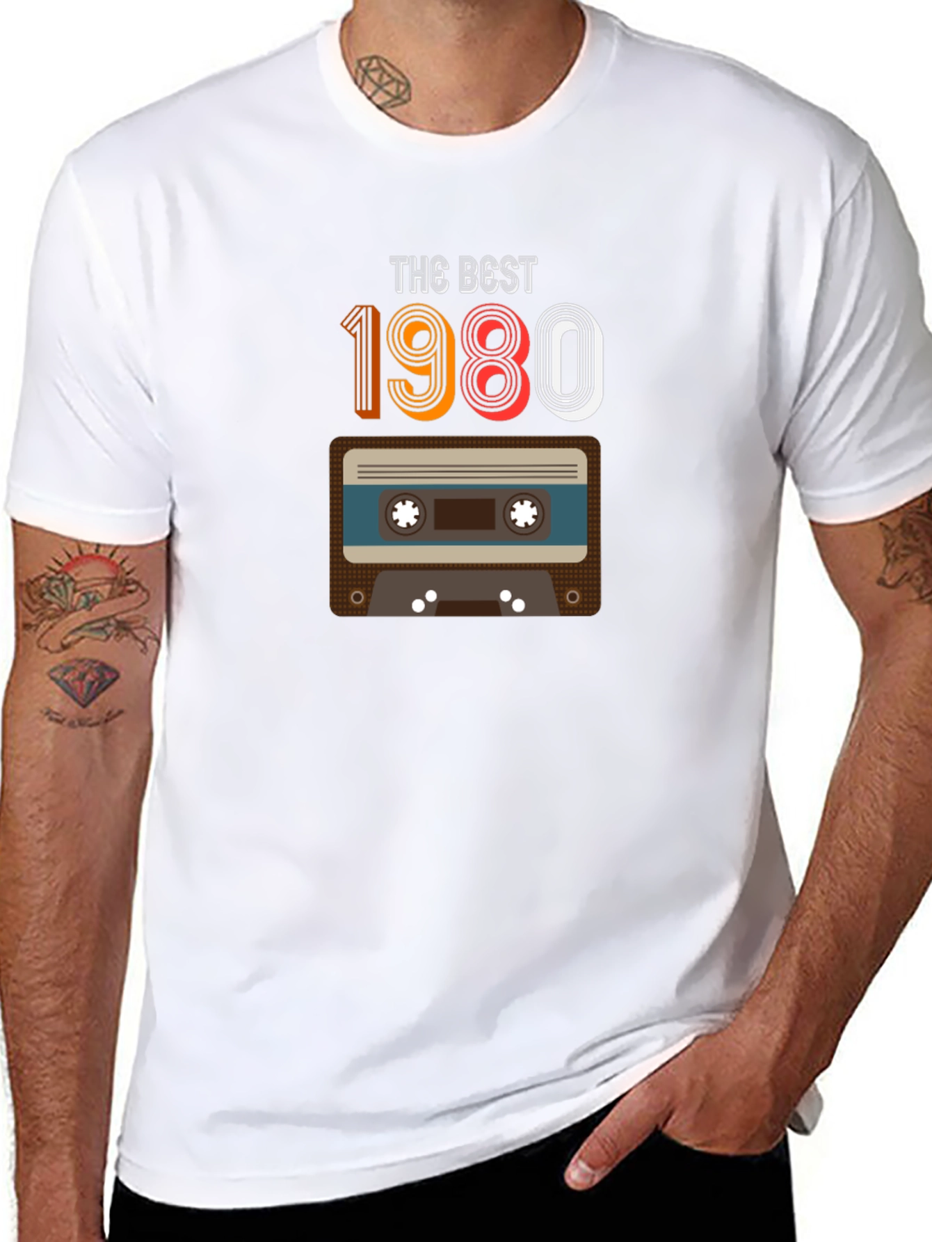 Retro 1980 Cassette Tape Graphic T-Shirt