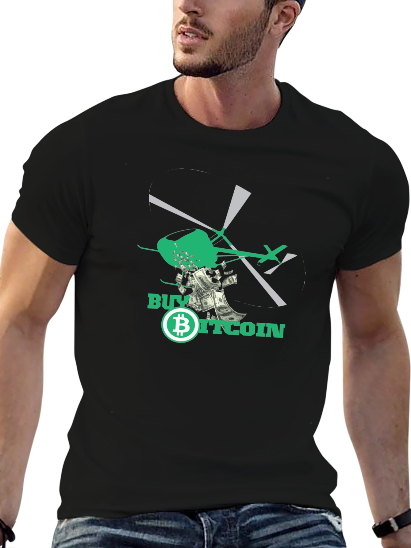Buy Bitcoin Black Graphic Tee Shirt