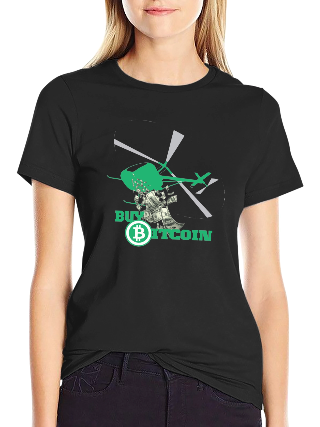 Buy Bitcoin Black Graphic Tee Shirt