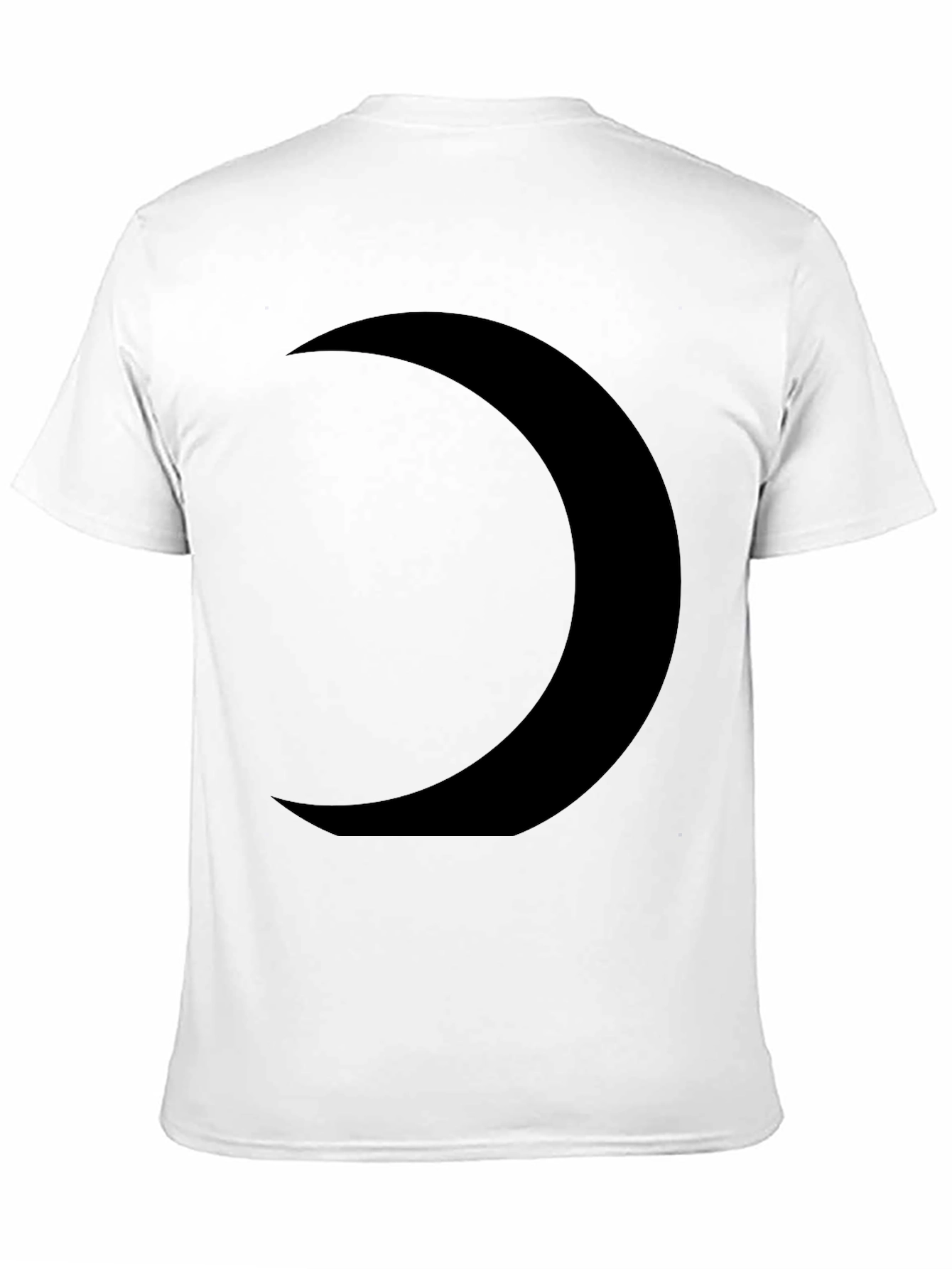 Black Crescent Moon Graphic Tee - Modern Casual Style