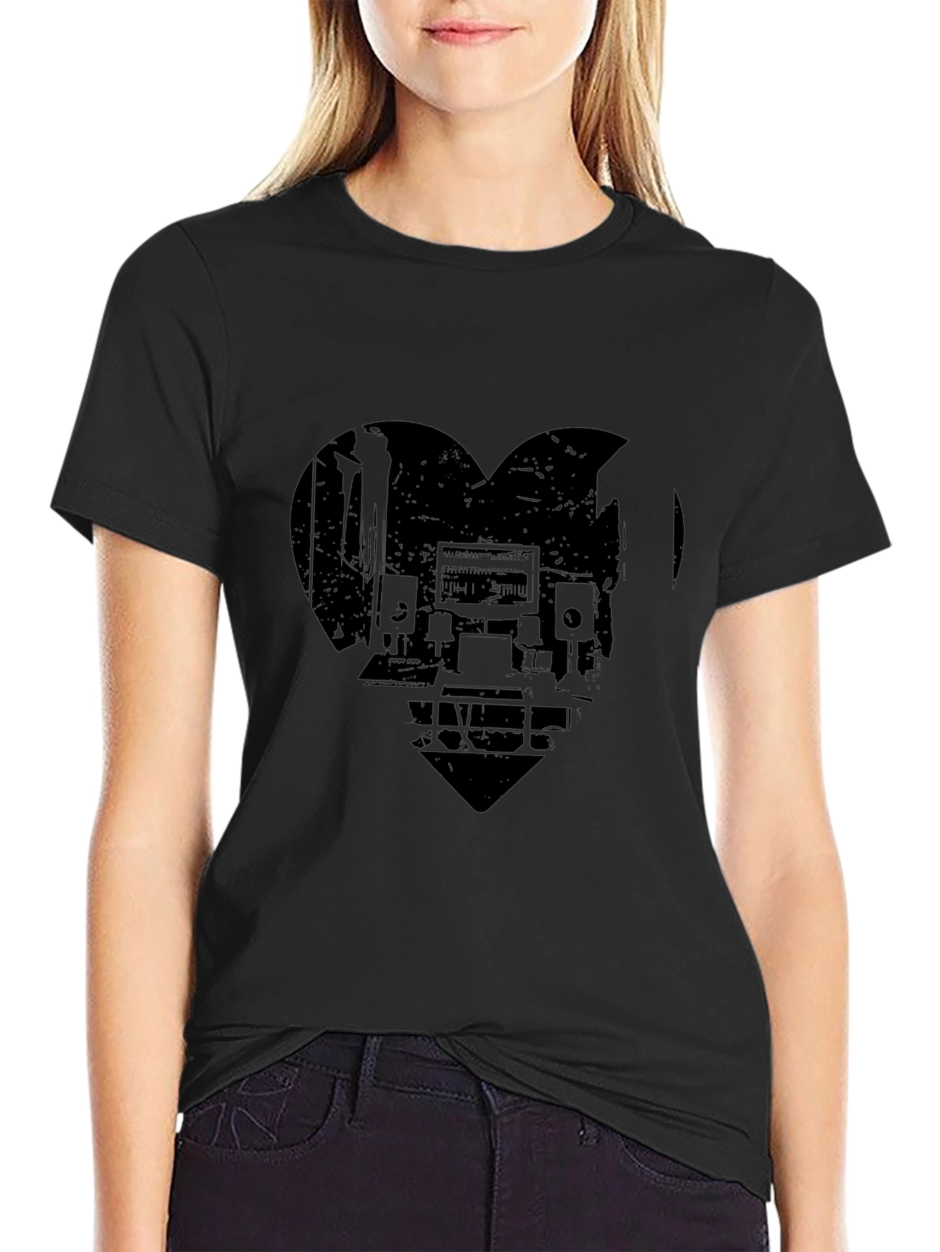 Music Studio Heart Graphic T-Shirt