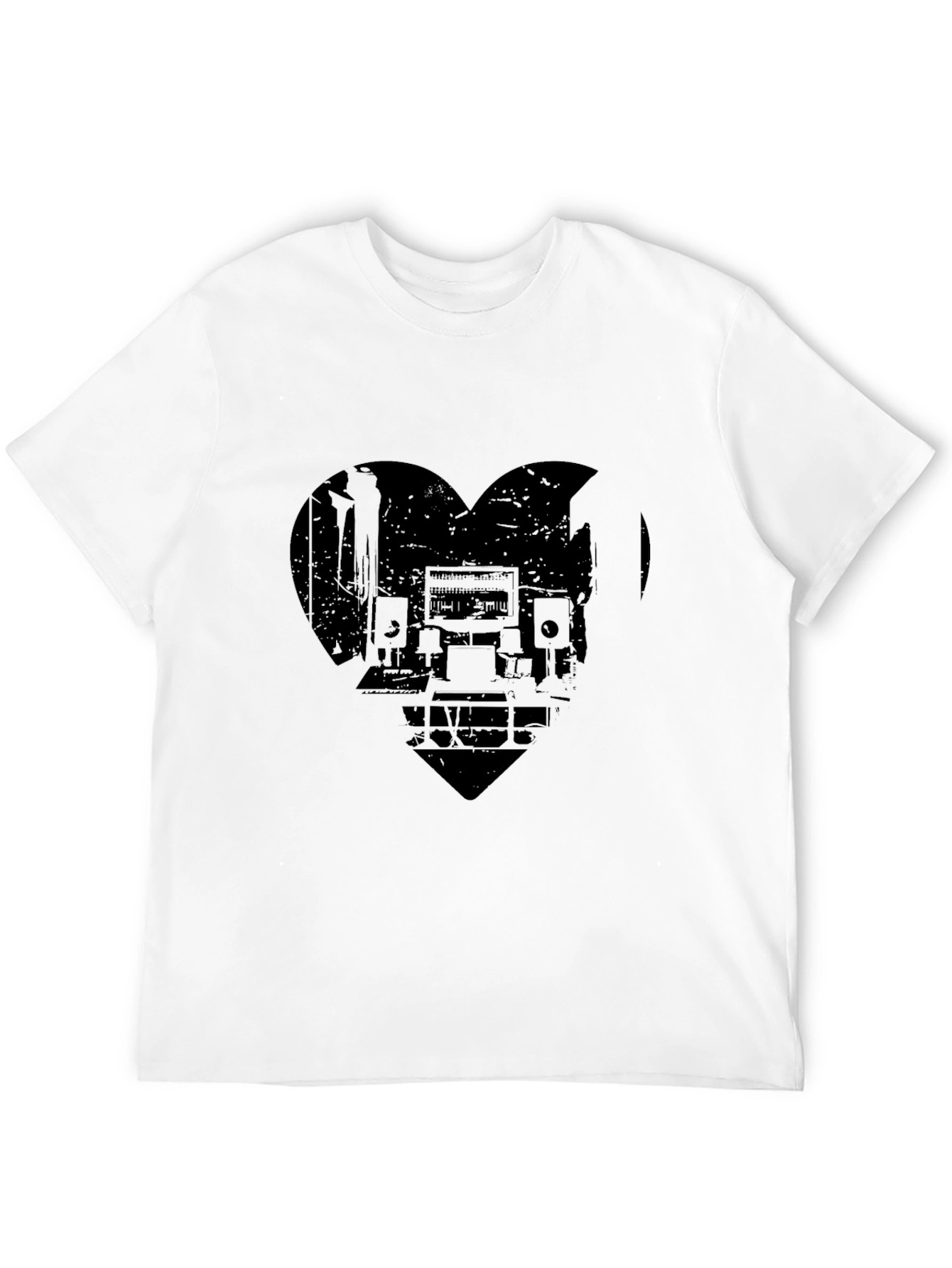 Music Studio Heart Graphic T-Shirt