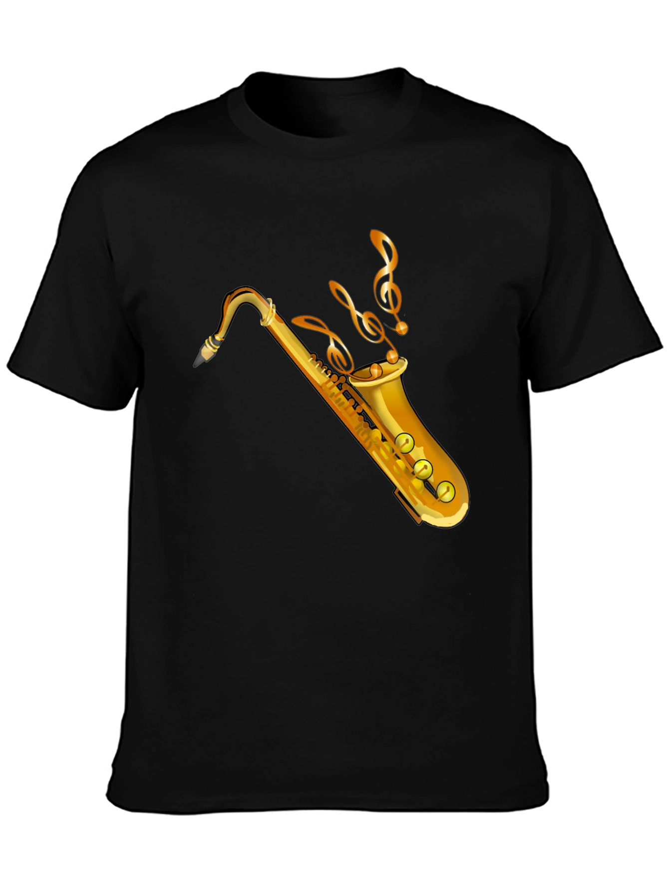 Saxophone Graphic Tee - Black