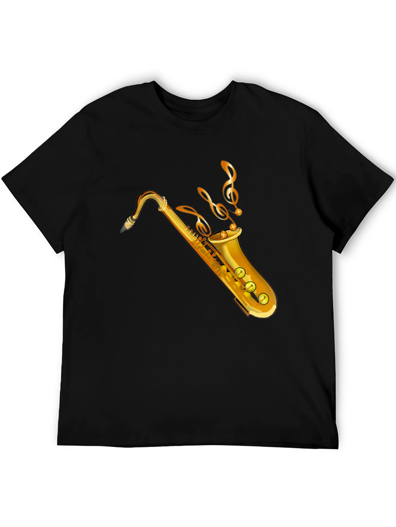 Saxophone Graphic Tee - Black