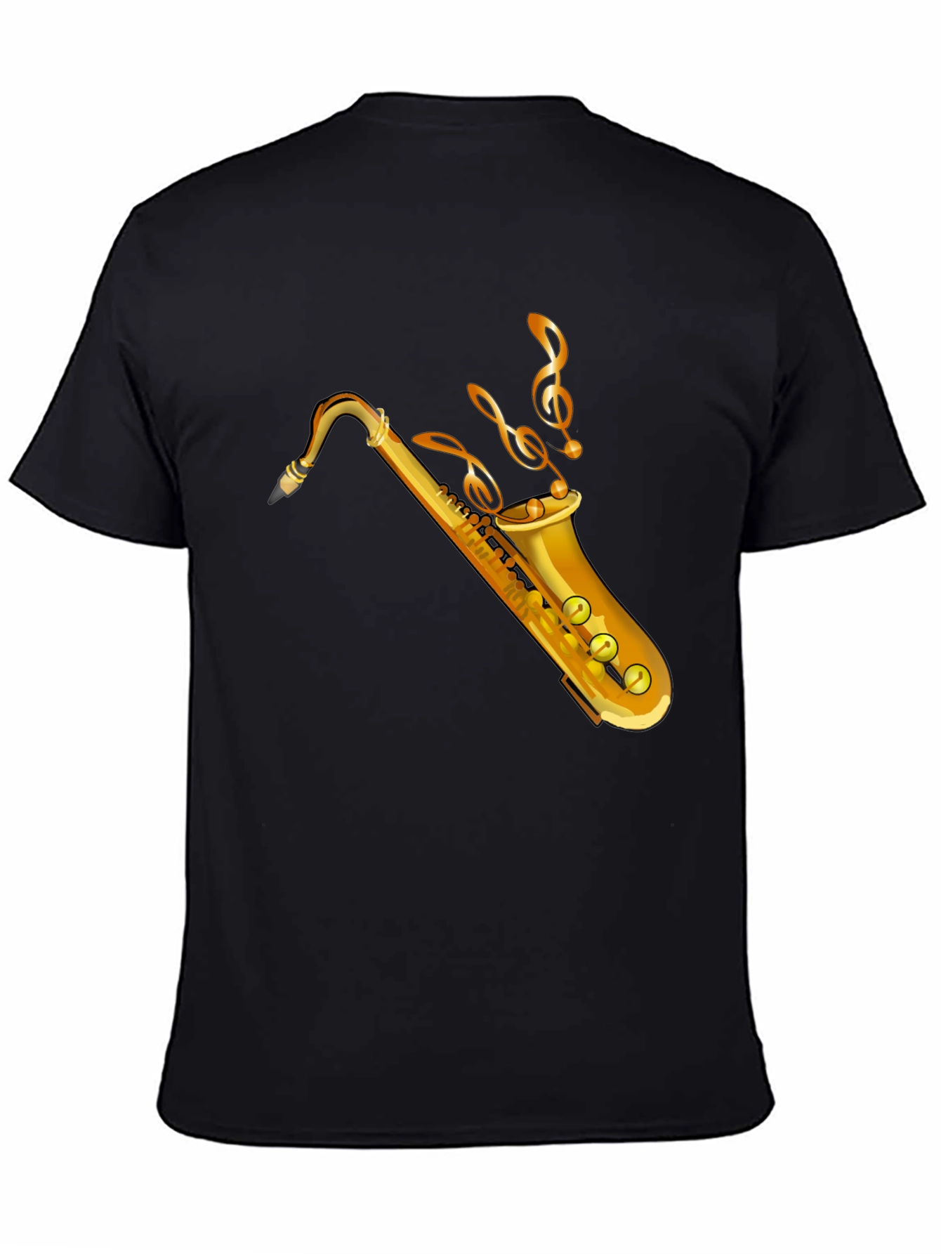 Saxophone Graphic Tee - Black