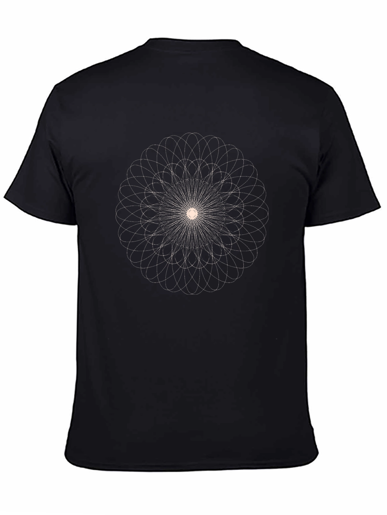 Geometric Mandala Graphic Tee - Classic Black T-Shirt