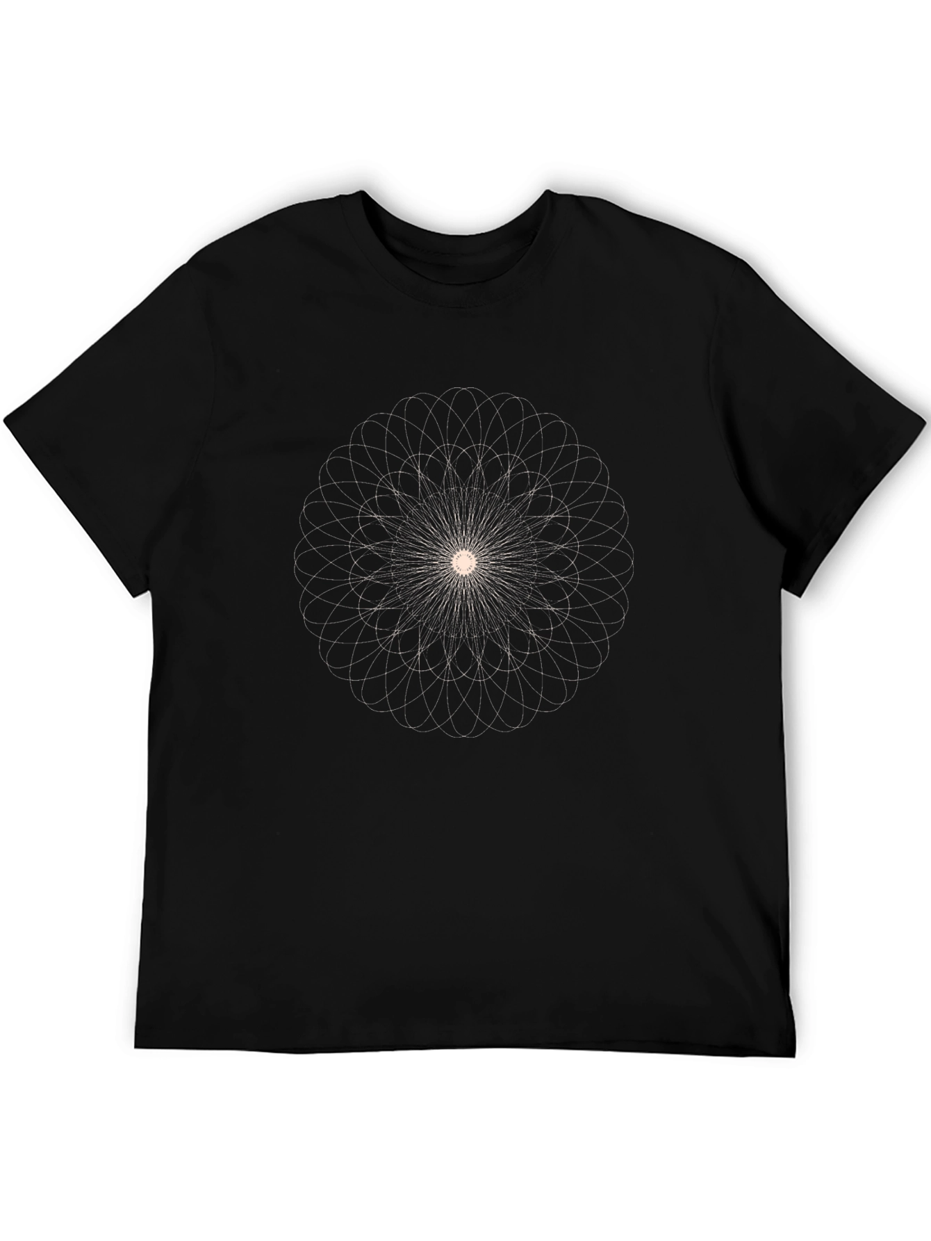 Geometric Mandala Graphic Tee - Classic Black T-Shirt