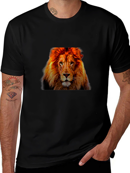 Lion Graphic T-Shirt - Bold Animal Print Tee