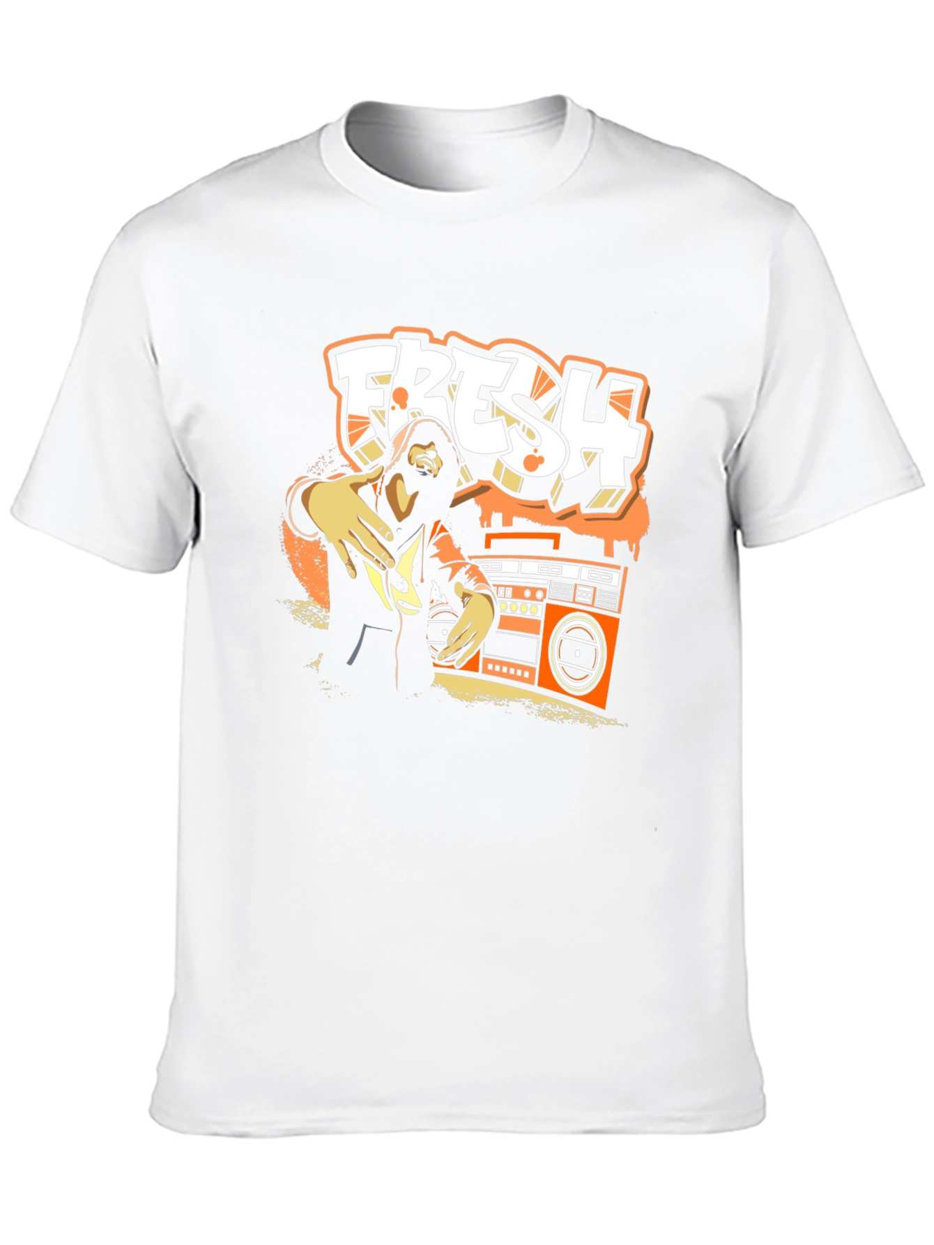 Fresh Graphic Print Black T-Shirt