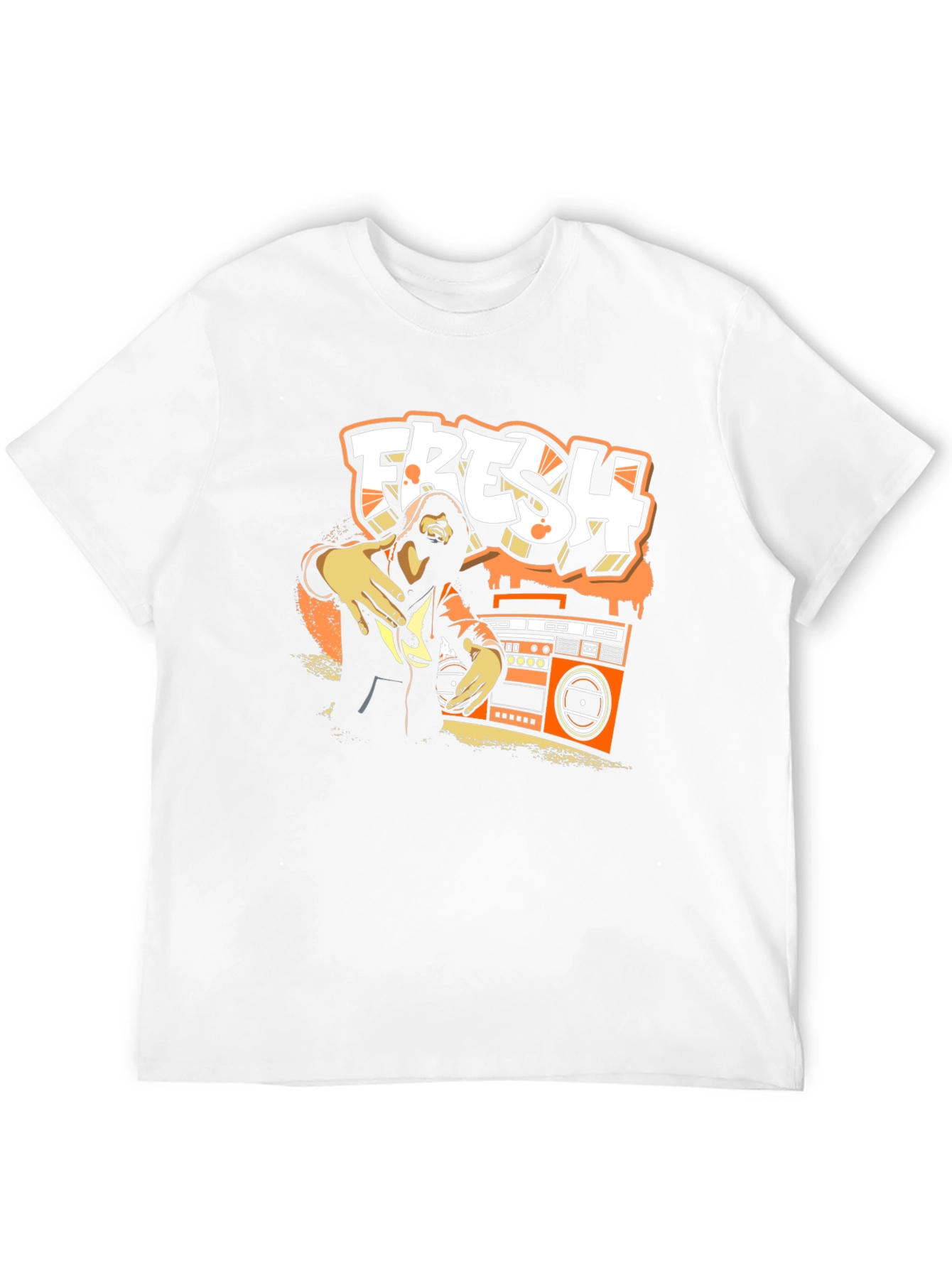 Fresh Graphic Print Black T-Shirt