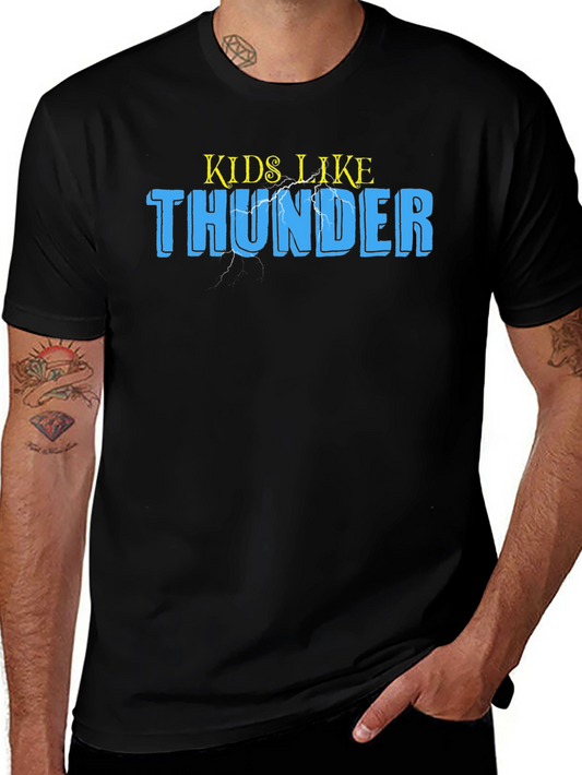 Kids Like Thunder Black Graphic T-Shirt