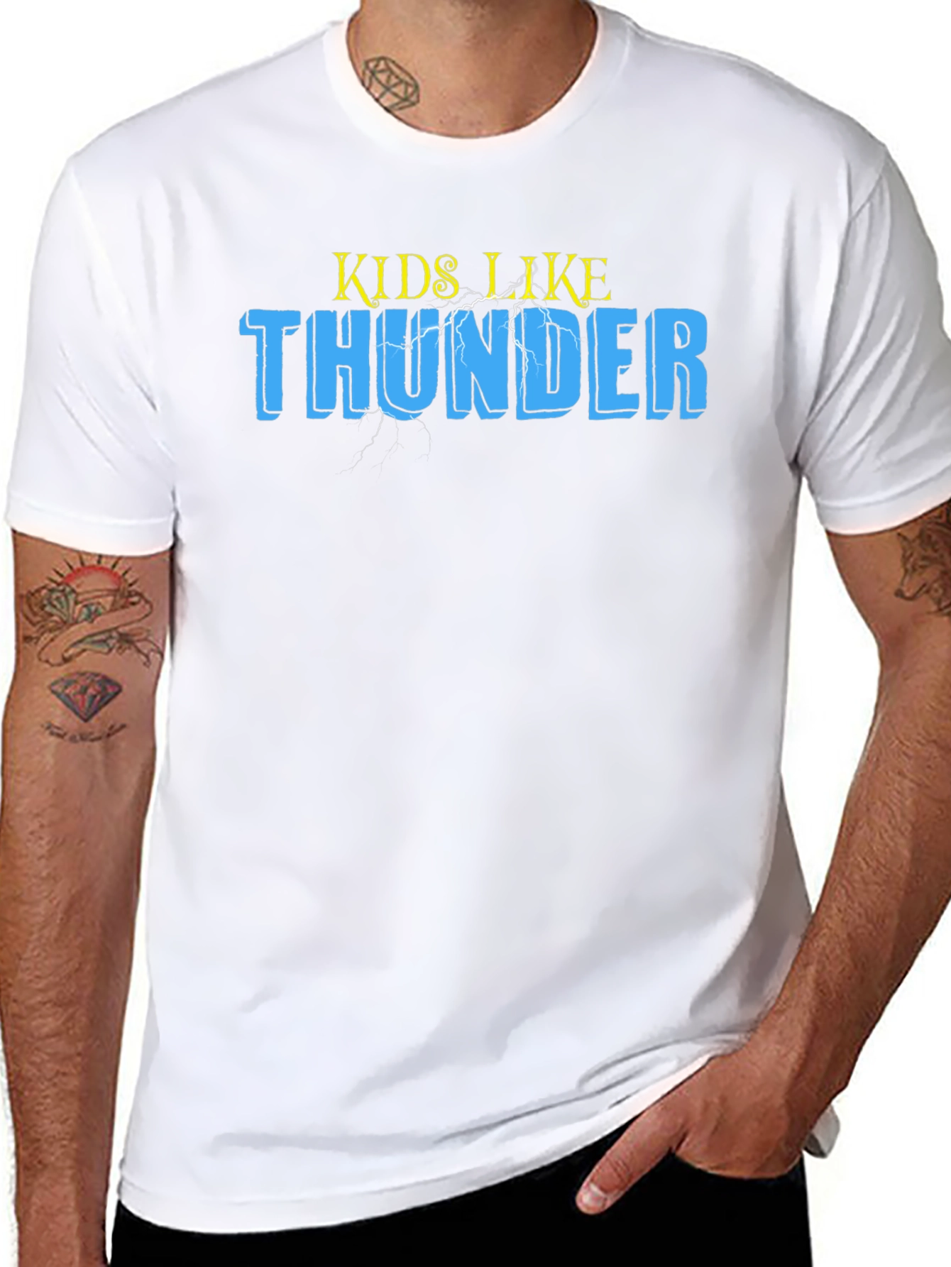 Kids Like Thunder Black Graphic T-Shirt