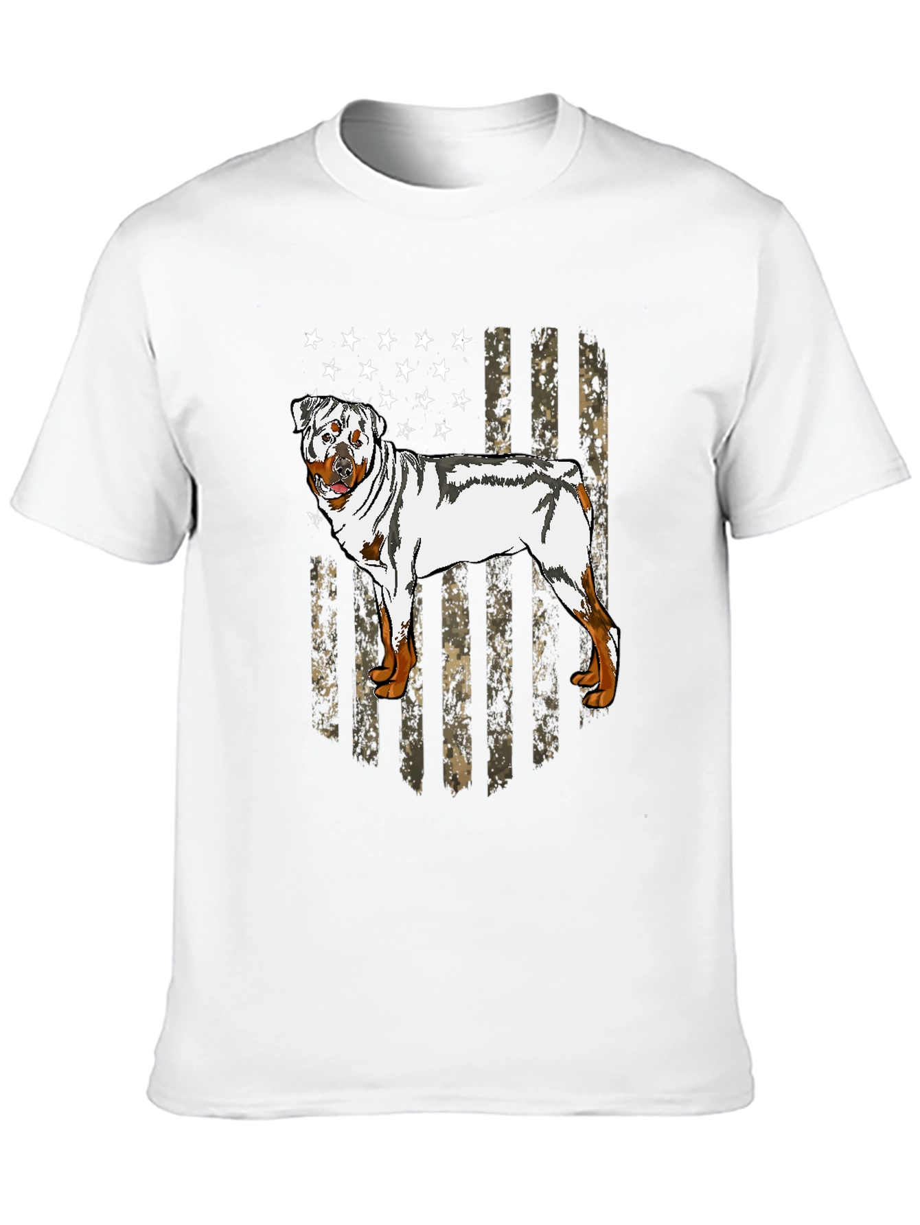 Rottweiler American Flag Graphic T-Shirt