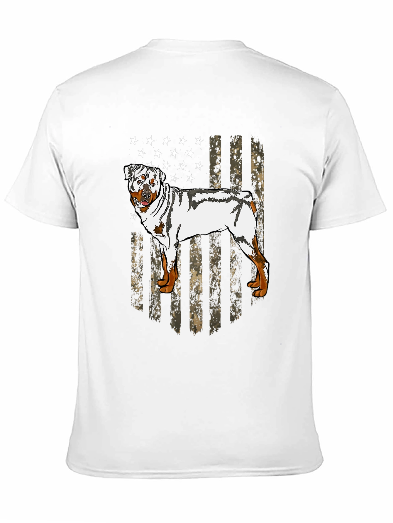 Rottweiler American Flag Graphic T-Shirt