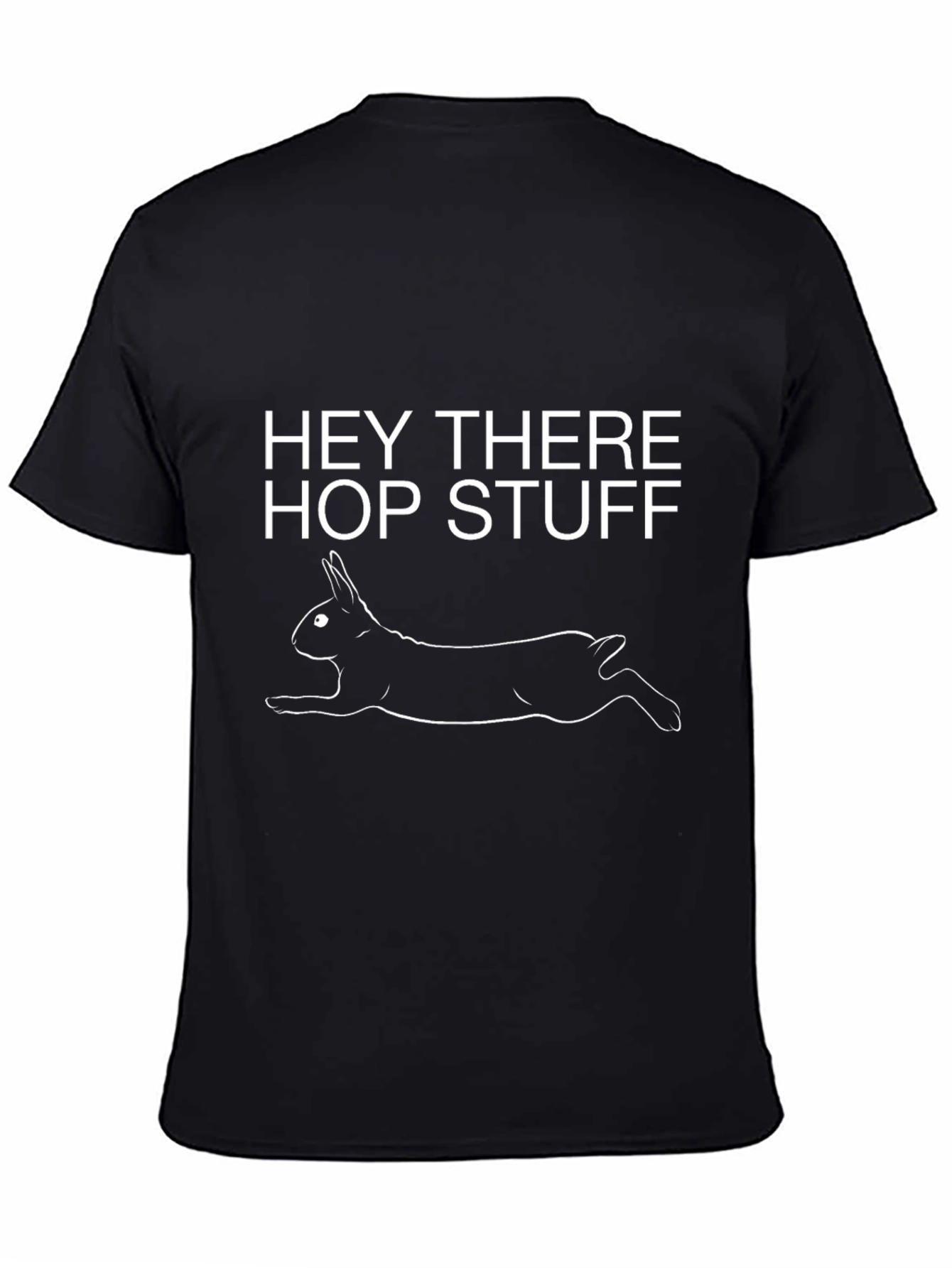 Hey There Hop Stuff Rabbit Graphic T-Shirt