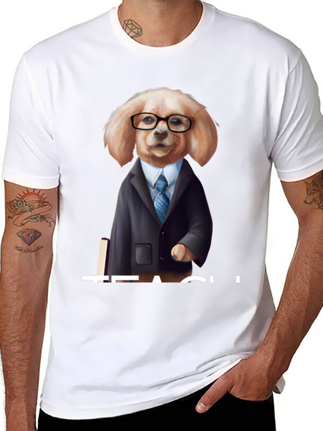 Teacher Dog Graphic T-Shirt