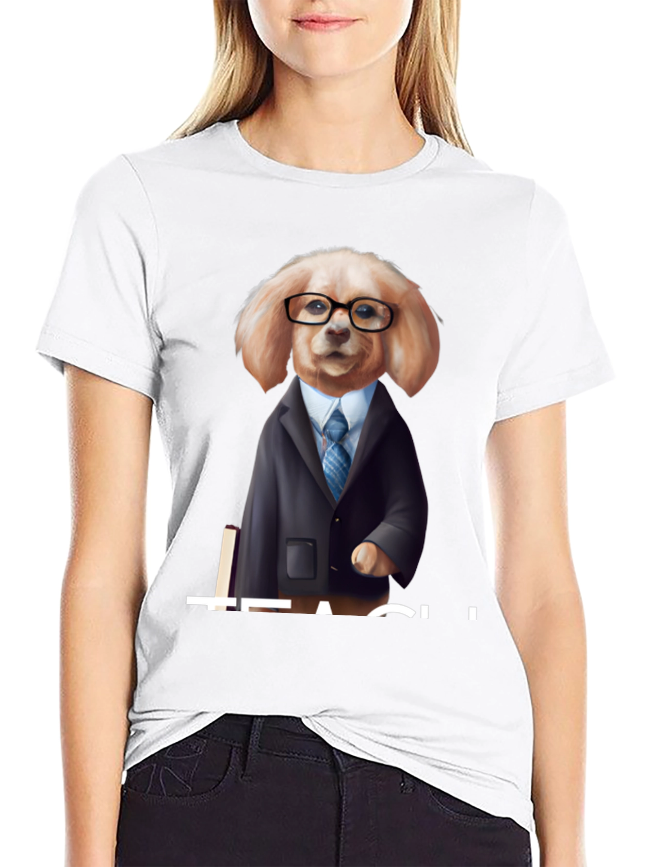 Teacher Dog Graphic T-Shirt