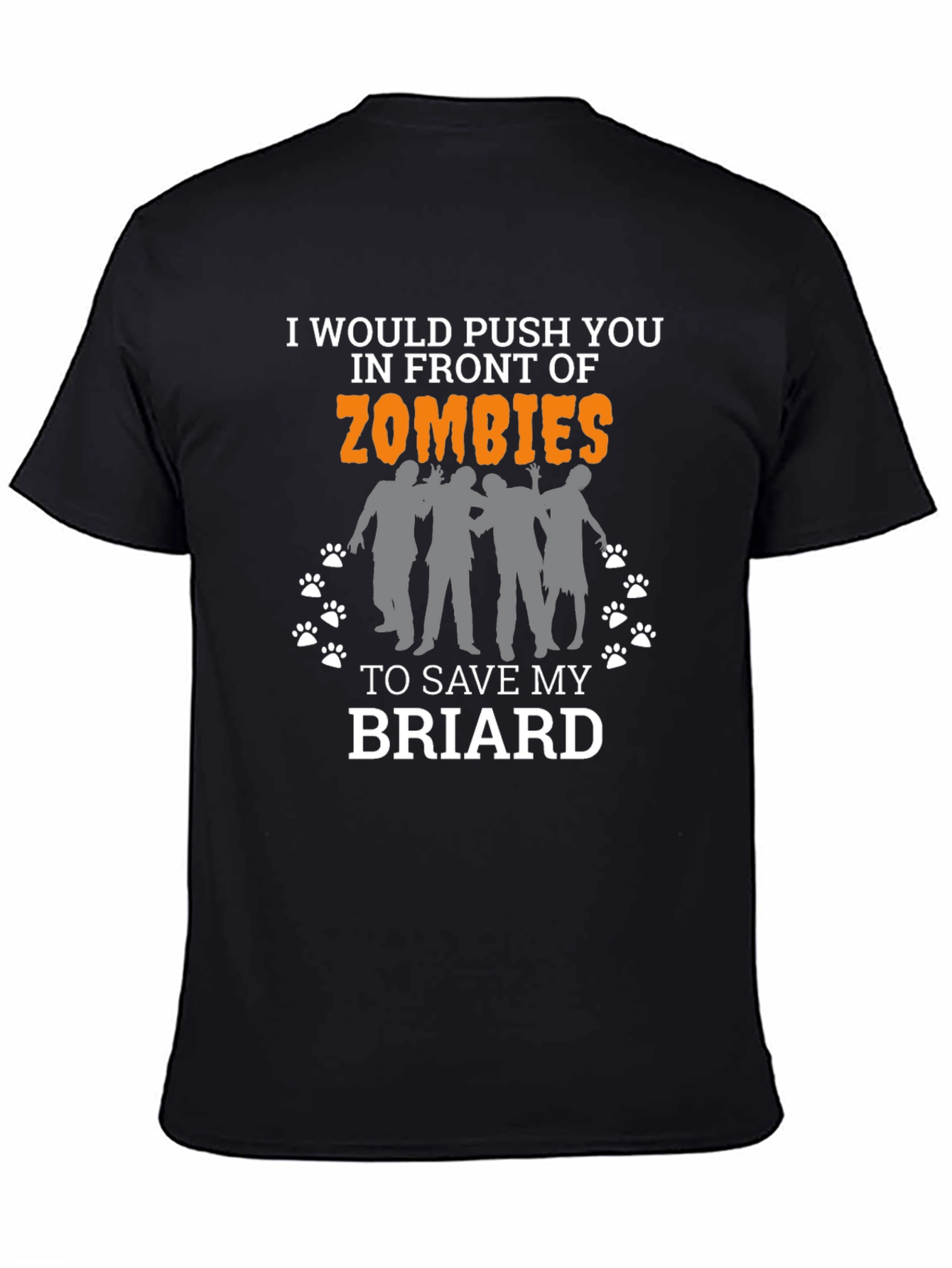 Zombie Briard Dog Lover T-Shirt