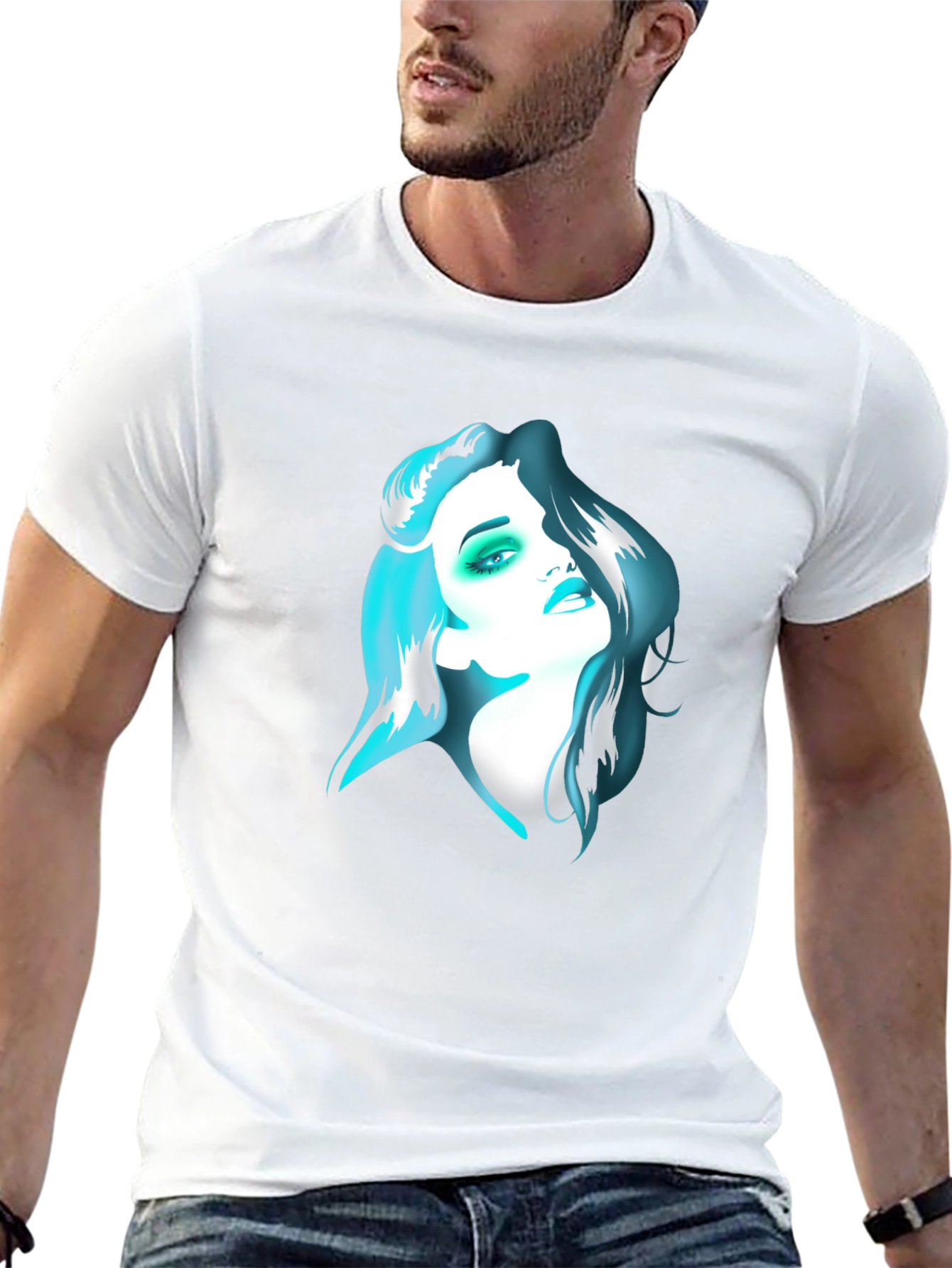 Graphic Tee - Woman Portrait Black T-Shirt