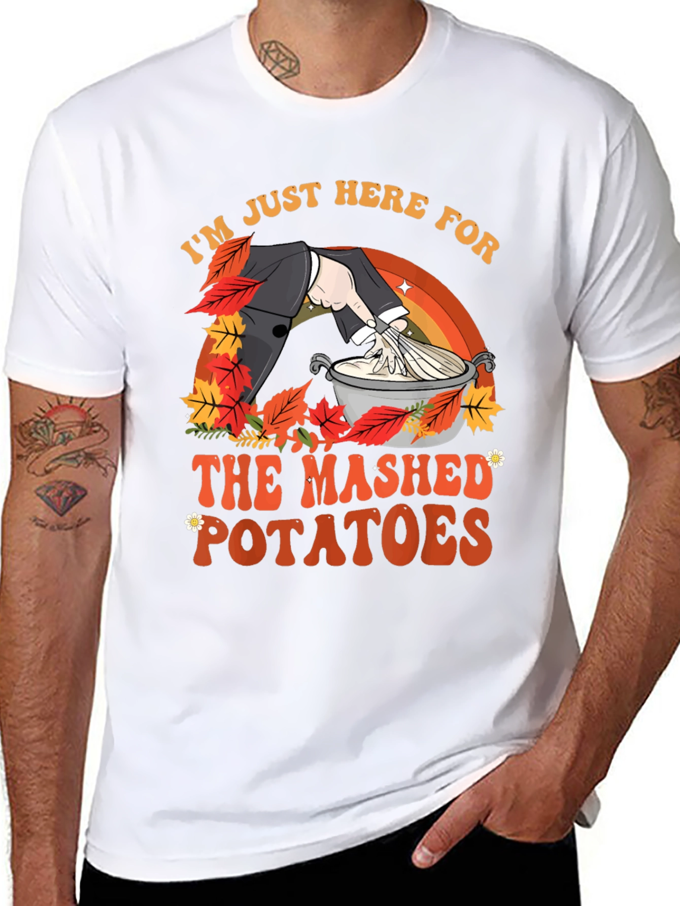 Mashed Potatoes T-Shirt - Thanksgiving Festive Apparel