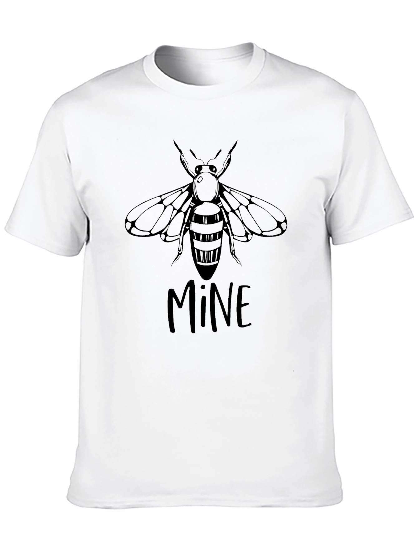 Bee Mine Graphic Tee - Black Cotton T-Shirt