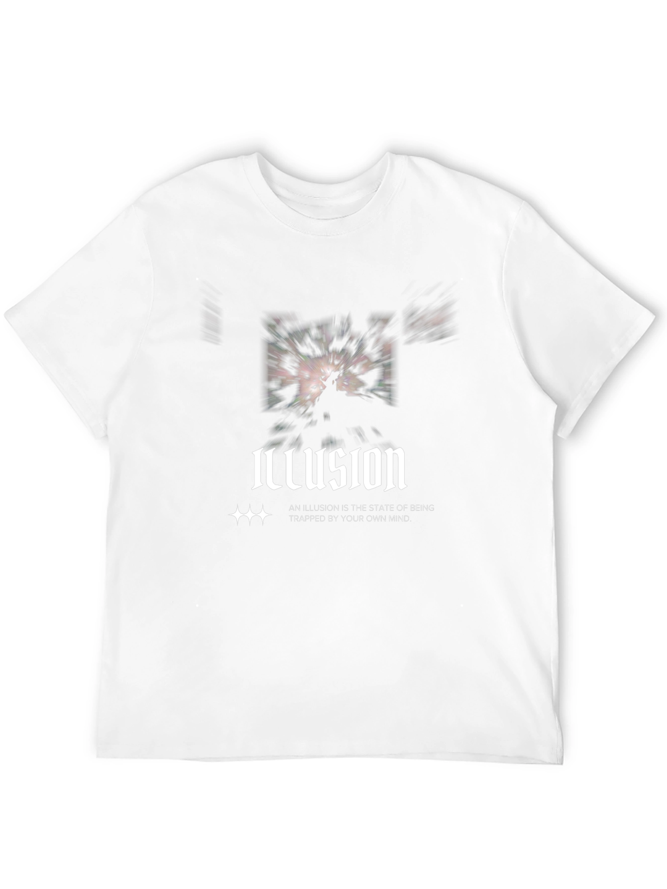 Illusion Graphic Print Black T-Shirt