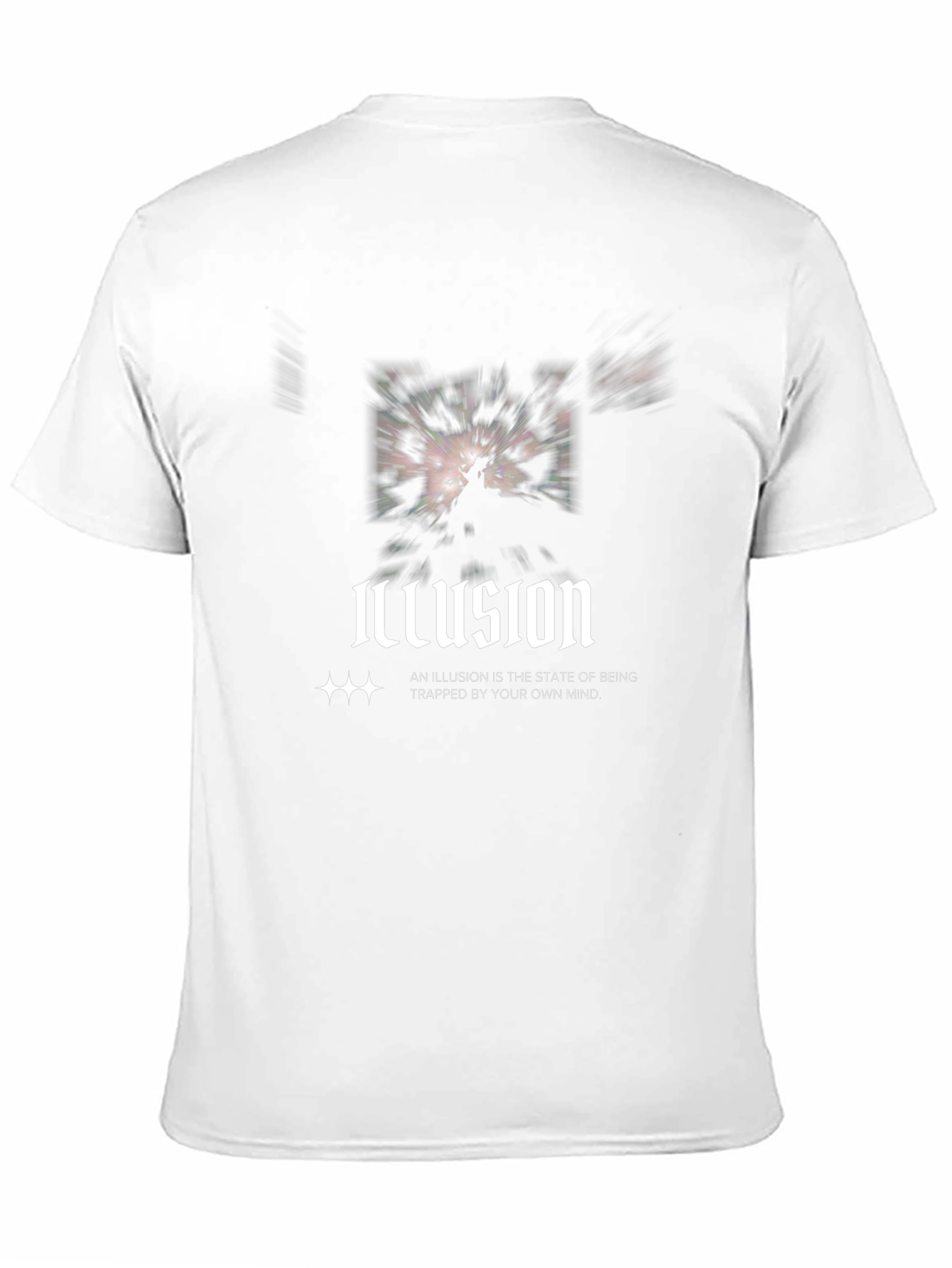 Illusion Graphic Print Black T-Shirt