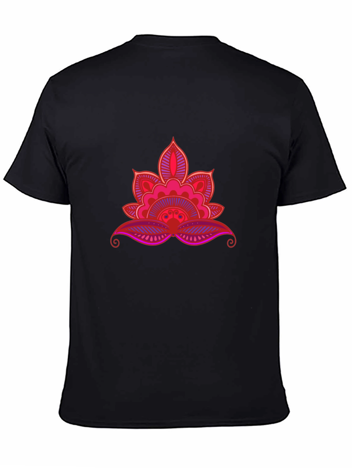 Lotus Mandala Graphic Black Tee