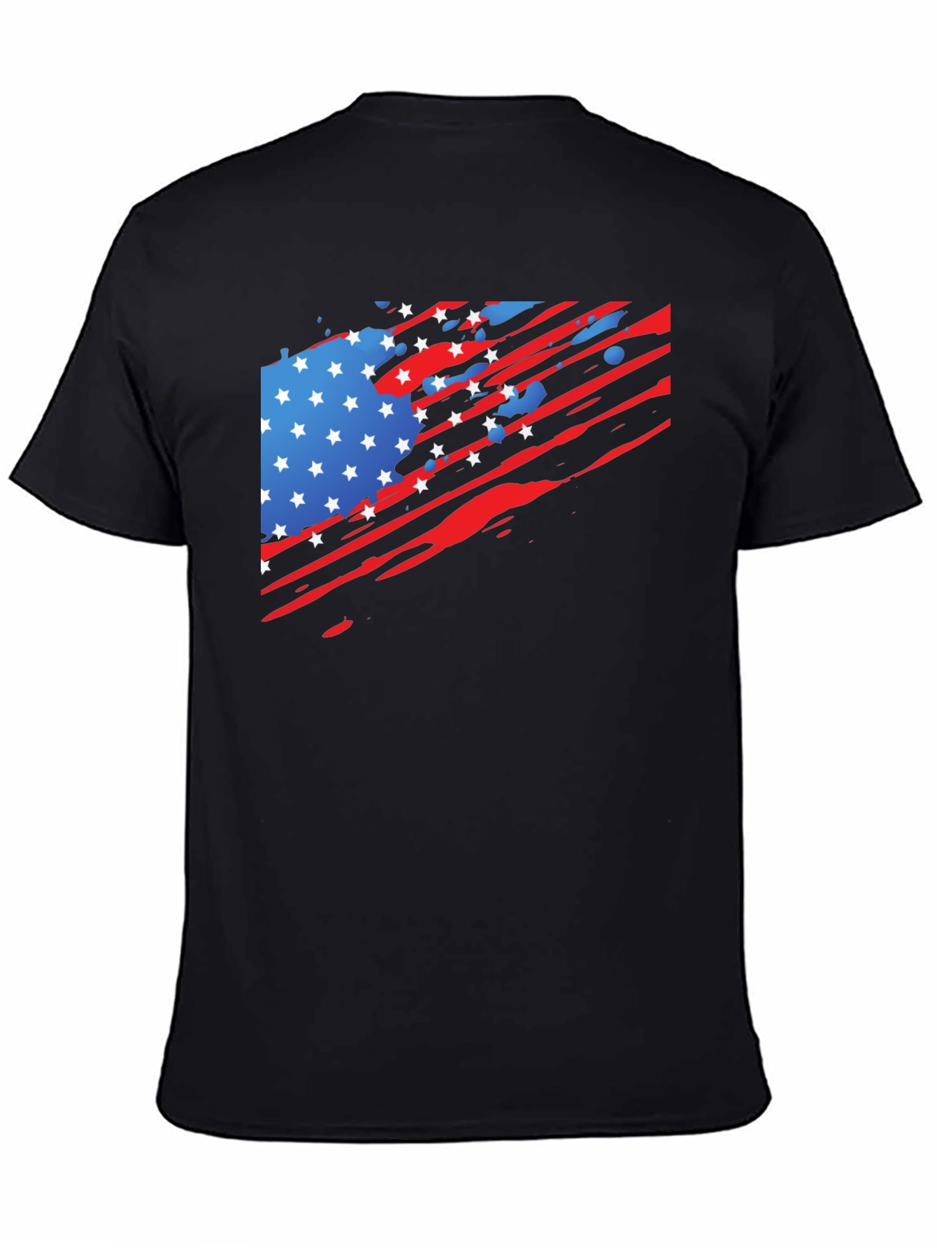 American Flag Graphic Black T-Shirt