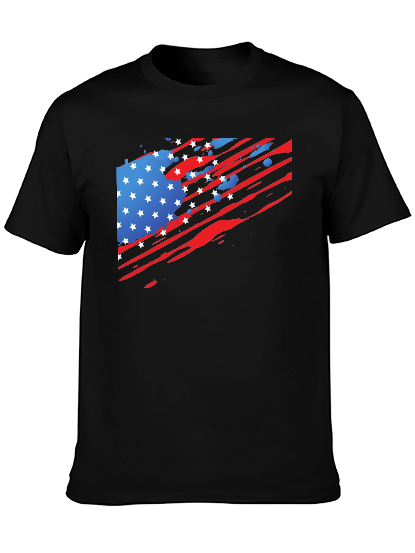 American Flag Graphic Black T-Shirt