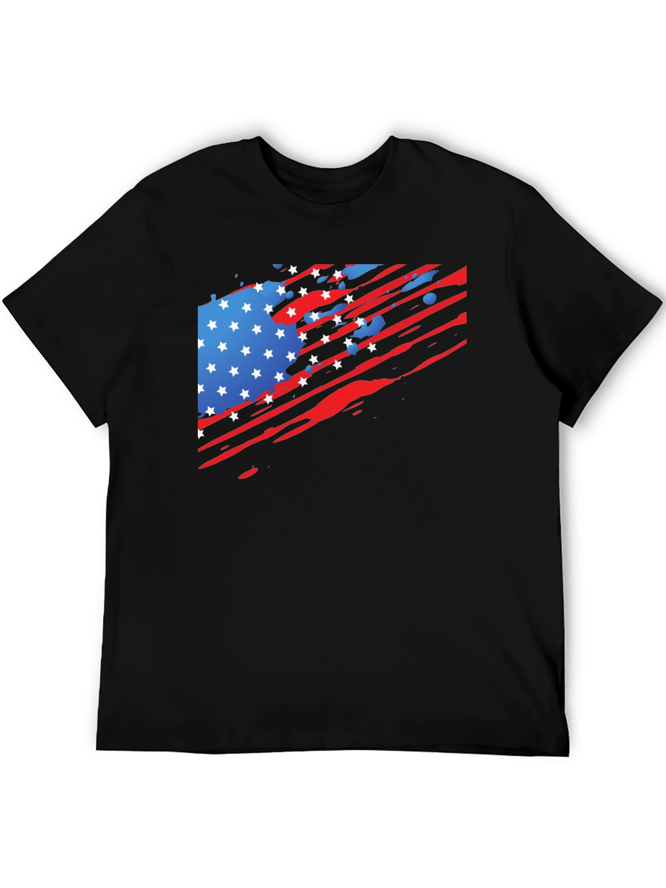 American Flag Graphic Black T-Shirt