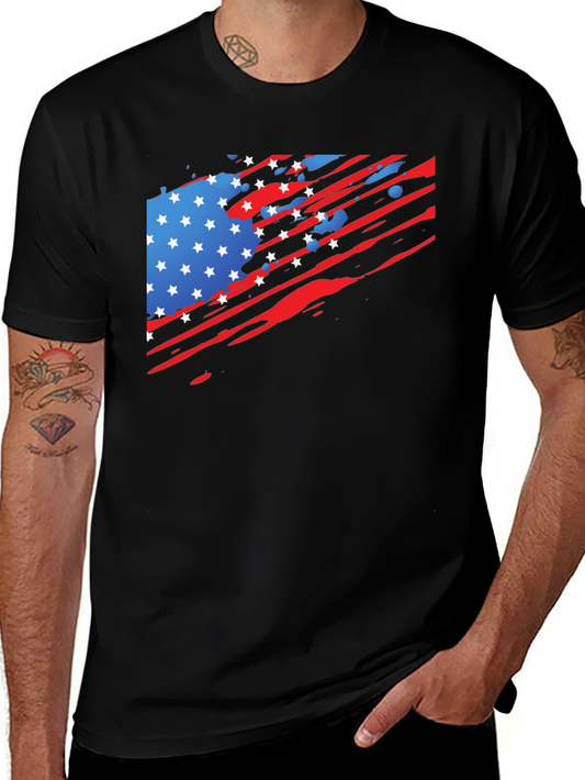 American Flag Graphic Black T-Shirt