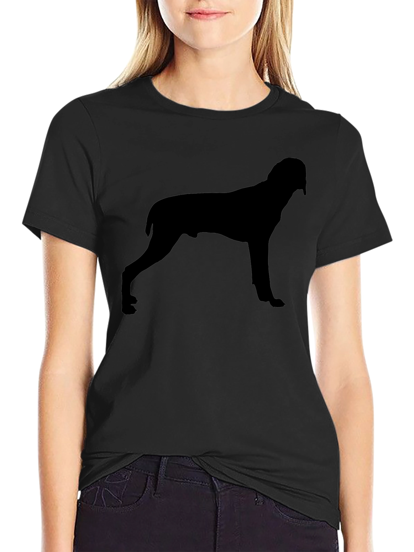 Dog Silhouette Black T-Shirt | Stylish Casual Tee