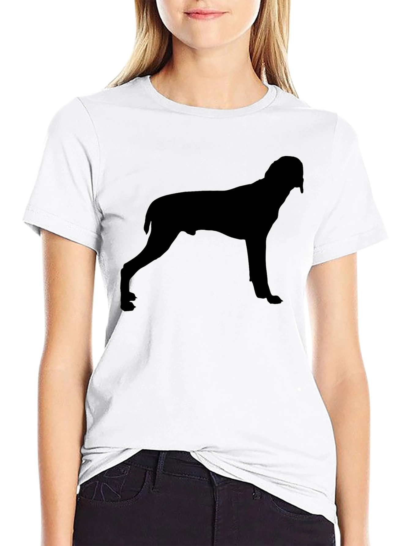 Dog Silhouette Black T-Shirt | Stylish Casual Tee
