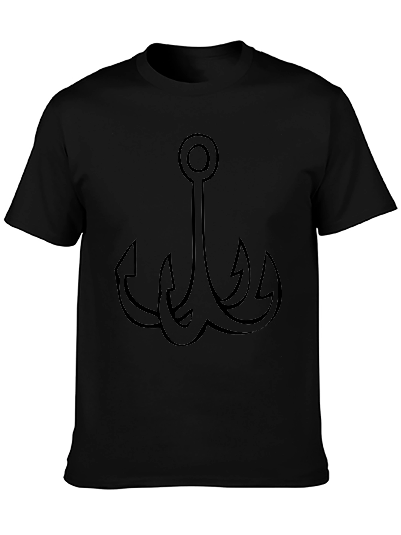 Mens Black Graphic Tee - Anchor Design