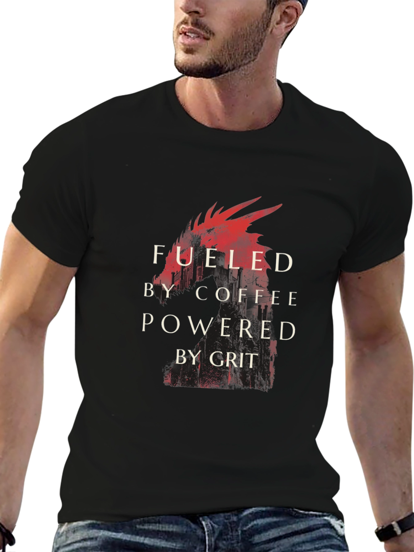 Fueled by Coffee Powered by Grit Graphic Tee